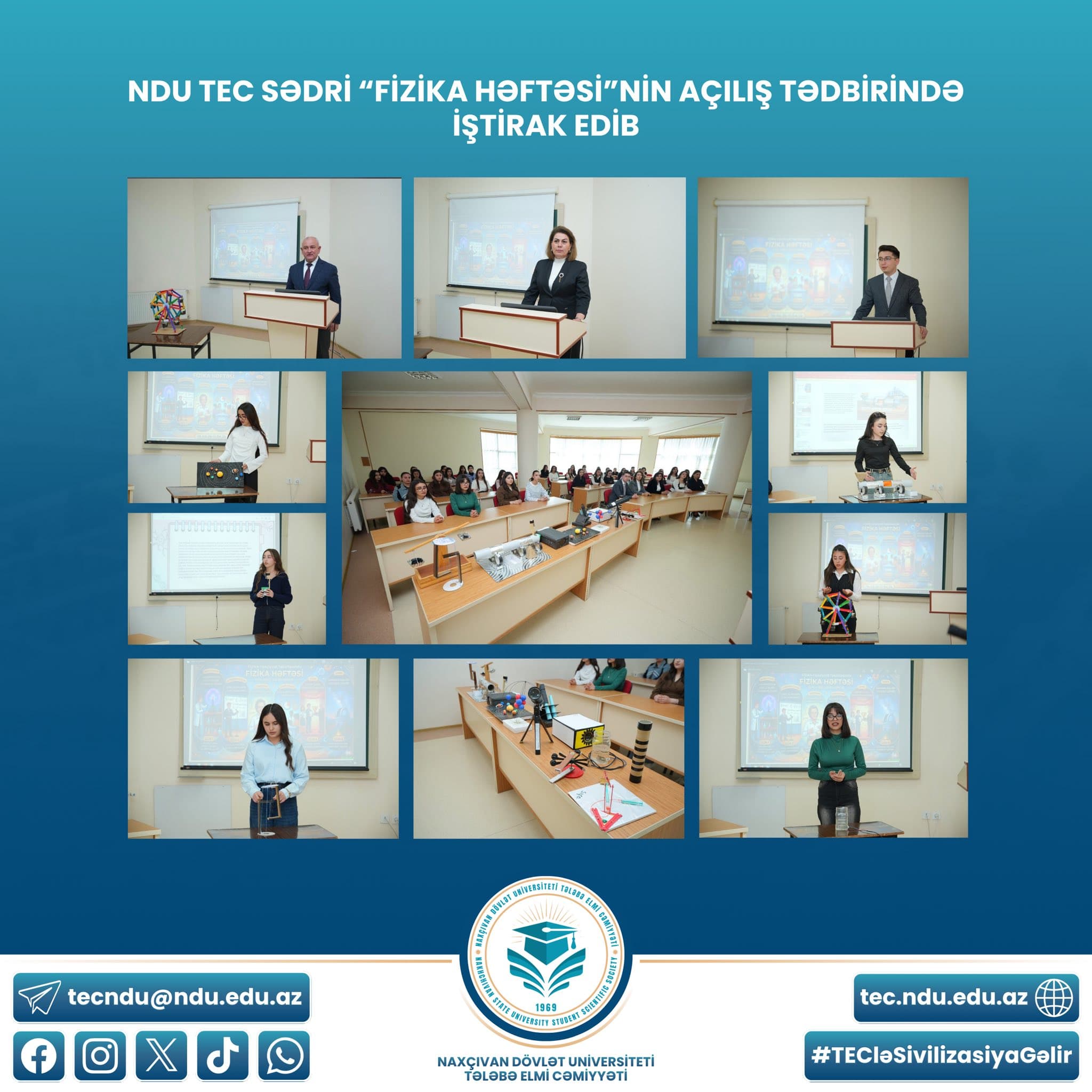 NDU TEC sədri “Fizika Həftəsi”nin açılış tədbirində iştirak edib