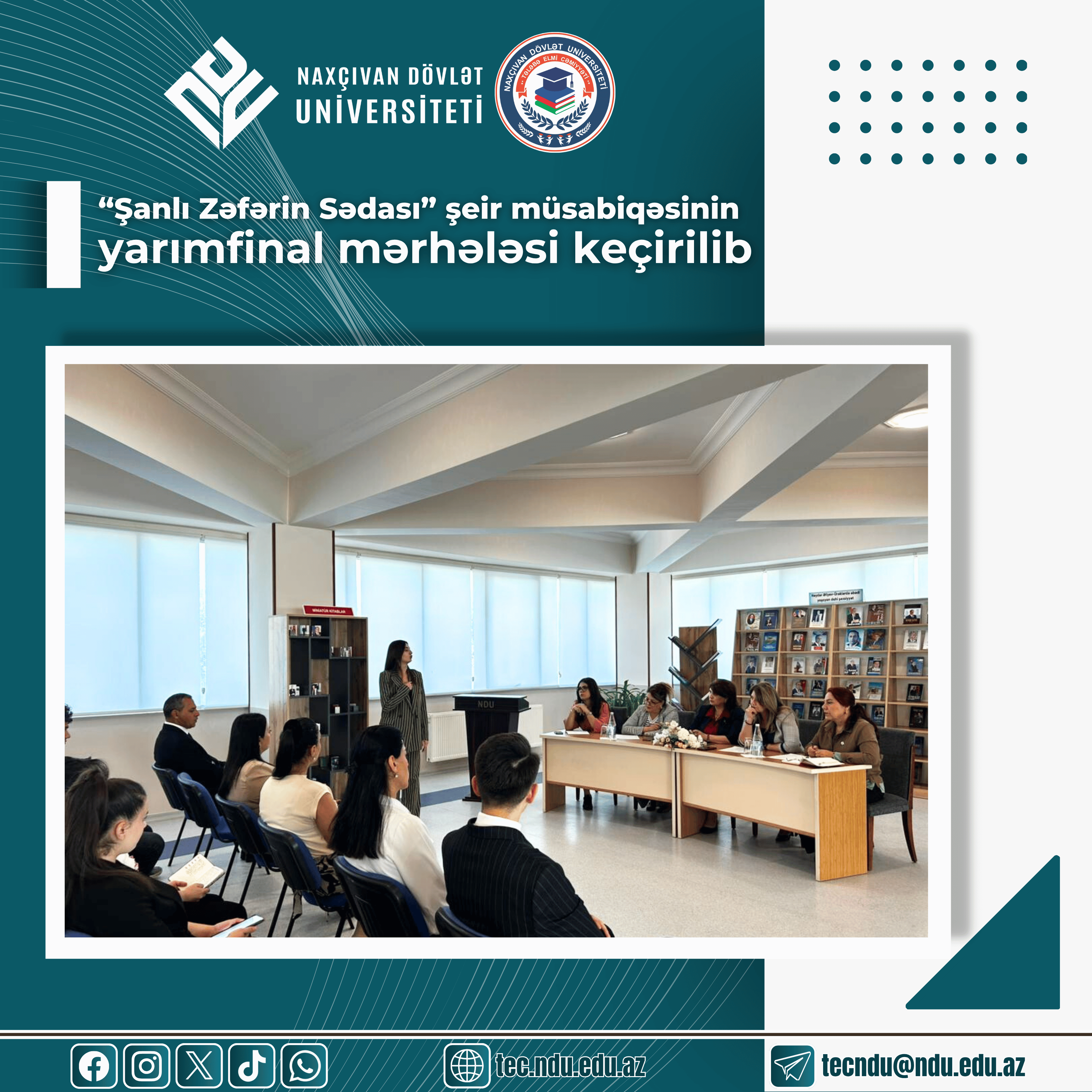 “Şanlı Zəfərin Sədası” şeir müsabiqəsinin yarımfinal mərhələsi keçirilib